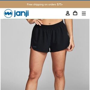 Janji 2 inch AFO split short black XS